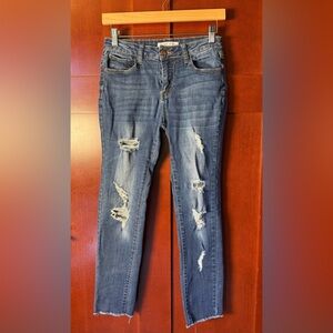 Encore Jeans Distressed Ankle Jeans Size 7